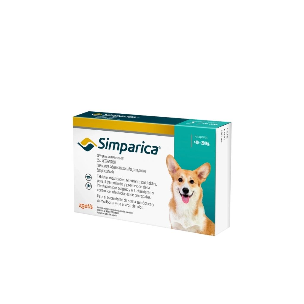 Simparica de 10 a 20 Kg